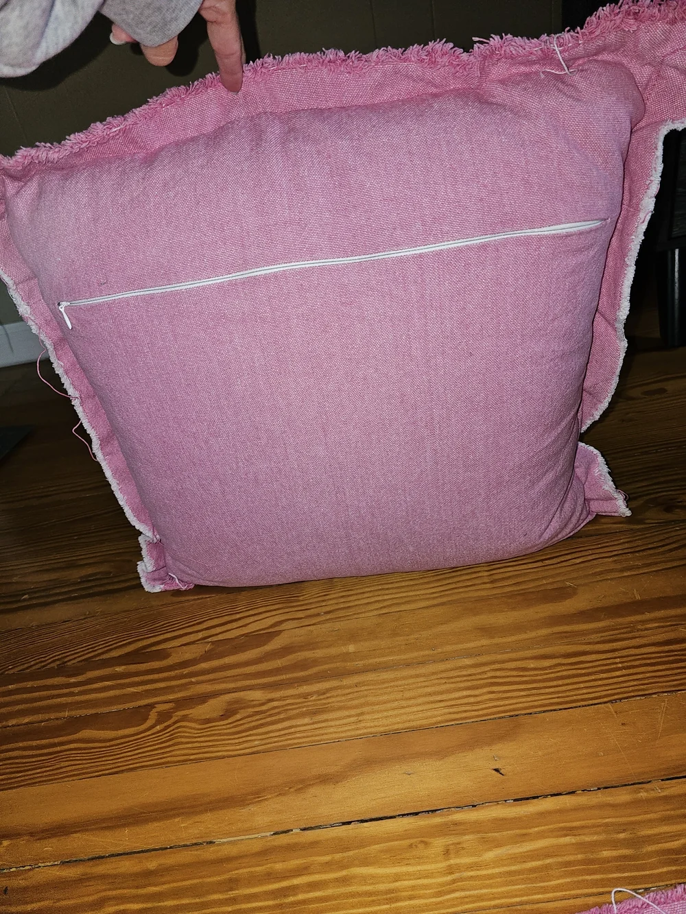 The Farmhouse by Rachel Ashwell Pink Frayed Edge Decorative Pillow Covers Set of